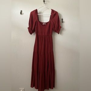 Abercrombie midi length peasant dress